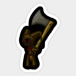 Doll With Hatchet Sticker